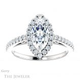 Marquise Cut Forever Brilliant Moissanite Engagement Ring #GTJ1149-marquise-fb-w
