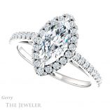 Marquise Cut Forever Brilliant Moissanite Engagement Ring #GTJ1149-marquise-fb-w
