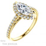Marquise Cut Forever Brilliant Moissanite Engagement Ring #GTJ1149-marquise-fb-y