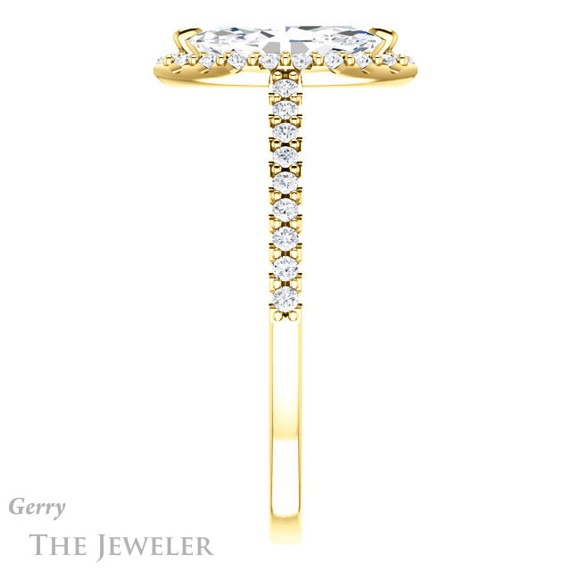Marquise Cut Forever Brilliant Moissanite Engagement Ring #GTJ1149-marquise-fb-y