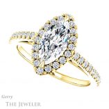 Marquise Cut Forever Brilliant Moissanite Engagement Ring #GTJ1149-marquise-fb-y
