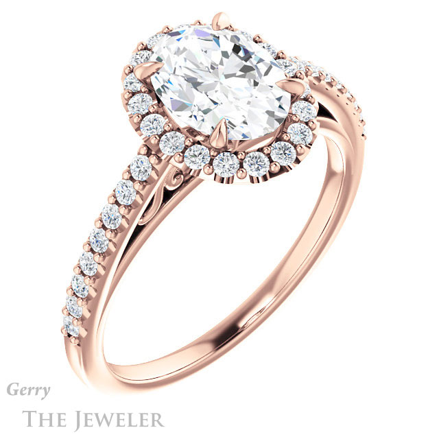 Oval Shaped Forever One Moissanite Engagement Ring #GTJ1149-oval-fo-r 4 Oval Shaped Forever One Moissanite Engagement Ring #GTJ1149-oval-fo-r