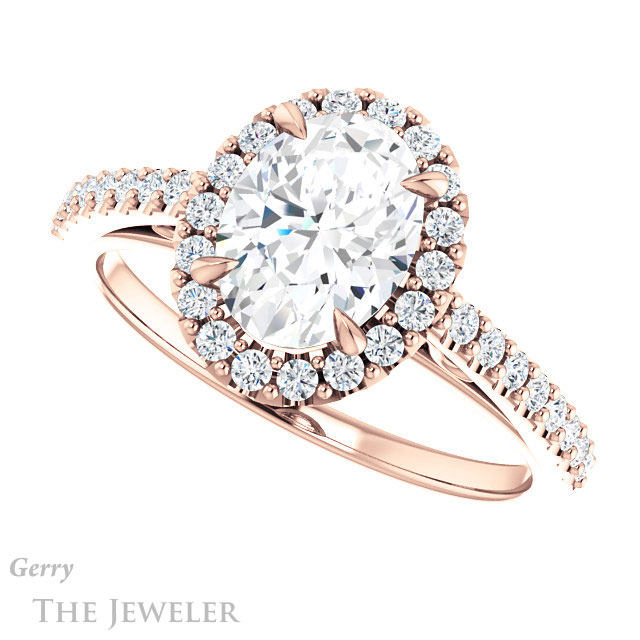 Oval Shaped Forever One Moissanite Engagement Ring #GTJ1149-oval-fo-r 5 Oval Shaped Forever One Moissanite Engagement Ring #GTJ1149-oval-fo-r