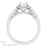 Oval Shaped Forever One Moissanite Engagement Ring #GTJ1149-oval-fo-w 2 Oval Shaped Forever One Moissanite Engagement Ring #GTJ1149-oval-fo-w
