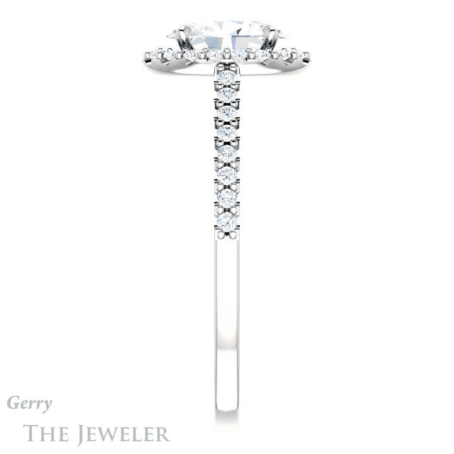 Oval Shaped Forever One Moissanite Engagement Ring #GTJ1149-oval-fo-w 3 Oval Shaped Forever One Moissanite Engagement Ring #GTJ1149-oval-fo-w