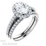 Oval Shaped Forever One Moissanite Engagement Ring #GTJ1149-oval-fo-w 6 Oval Shaped Forever One Moissanite Engagement Ring #GTJ1149-oval-fo-w