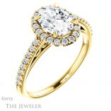Oval Shaped Forever One Moissanite Engagement Ring #GTJ1149-oval-fo-y 4 Oval Shaped Forever One Moissanite Engagement Ring #GTJ1149-oval-fo-y