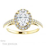 Oval Shaped Forever One Moissanite Engagement Ring #GTJ1149-oval-fo-y 1 Oval Shaped Forever One Moissanite Engagement Ring #GTJ1149-oval-fo-y