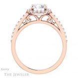 Round Cut Forever One Moissanite Engagement Ring #GTJ1149-round-fo-r
