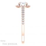 Round Cut Forever One Moissanite Engagement Ring #GTJ1149-round-fo-r