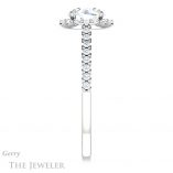 Round Cut Forever One Moissanite Engagement Ring #GTJ1149-round-fo-w