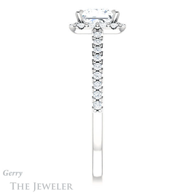 Princess Cut Forever One Moissanite Engagement Ring #GTJ1149-square-fo-w