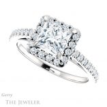 Princess Cut Forever One Moissanite Engagement Ring #GTJ1149-square-fo-w