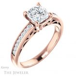 Cushion Cut Forever One Moissanite Engagement Ring #GTJ1150-cushion-fo-r 4 Cushion Cut Forever One Moissanite Engagement Ring #GTJ1150-cushion-fo-r
