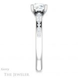 Cushion Cut Forever One Moissanite Engagement Ring #GTJ1150-cushion-fo-w 3 Cushion Cut Forever One Moissanite Engagement Ring #GTJ1150-cushion-fo-w