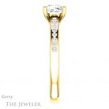 Cushion Cut Forever One Moissanite Engagement Ring #GTJ1150-cushion-fo-y 3 Cushion Cut Forever One Moissanite Engagement Ring #GTJ1150-cushion-fo-y