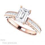 Emerald Cut Forever One Moissanite Engagement Ring #GTJ1150-emerald-fb-r 5 Emerald Cut Forever Brilliant Moissanite Engagement Ring #GTJ1150-emerald-fb-r