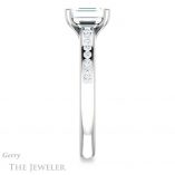 Emerald Cut Forever One Moissanite Engagement Ring #GTJ1150-emerald-fb-w 3 Emerald Cut Forever Brilliant Moissanite Engagement Ring #GTJ1150-emerald-fb-w