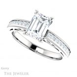 Emerald Cut Forever One Moissanite Engagement Ring #GTJ1150-emerald-fb-w 5 Emerald Cut Forever Brilliant Moissanite Engagement Ring #GTJ1150-emerald-fb-w