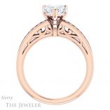 Heart Shaped Forever Brilliant Moissanite Engagement Ring #GTJ1150-heart-fb-r
