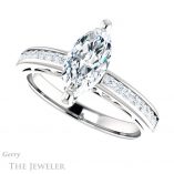 Marquise Cut Forever One Moissanite Engagement Ring #GTJ1150-marquise-fb-w 5 Marquise Cut Forever Brilliant Moissanite Engagement Ring #GTJ1150-marquise-fb-w