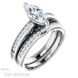 Marquise Cut Forever One Moissanite Engagement Ring #GTJ1150-marquise-fb-w 6 Marquise Cut Forever Brilliant Moissanite Engagement Ring #GTJ1150-marquise-fb-w
