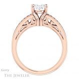 Oval Shaped Forever One Moissanite Engagement Ring #GTJ1150-oval-fo-r