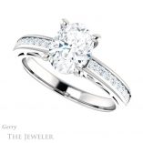 Oval Shaped Forever One Moissanite Engagement Ring #GTJ1150-oval-fo-w 5 Oval Shaped Forever One Moissanite Engagement Ring #GTJ1150-oval-fo-w
