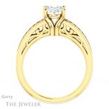 Oval Shaped Forever One Moissanite Engagement Ring #GTJ1150-oval-fo-y 2 Oval Shaped Forever One Moissanite Engagement Ring #GTJ1150-oval-fo-y