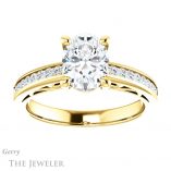Oval Shaped Forever One Moissanite Engagement Ring #GTJ1150-oval-fo-y 1 Oval Shaped Forever One Moissanite Engagement Ring #GTJ1150-oval-fo-y