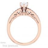 Pear Shaped Forever Brilliant Moissanite Engagement Ring #GTJ1150-pear-fb-r