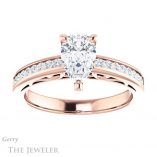 Pear Shaped Forever Brilliant Moissanite Engagement Ring #GTJ1150-pear-fb-r