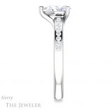 Pear Shaped Forever Brilliant Moissanite Engagement Ring #GTJ1150-pear-fb-w