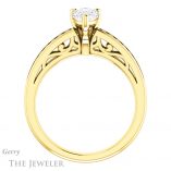 Pear Shaped Forever One Moissanite Engagement Ring #GTJ1150-pear-fb-y 2 Pear Shaped Forever Brilliant Moissanite Engagement Ring #GTJ1150-pear-fb-y