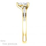 Pear Shaped Forever One Moissanite Engagement Ring #GTJ1150-pear-fb-y 3 Pear Shaped Forever Brilliant Moissanite Engagement Ring #GTJ1150-pear-fb-y