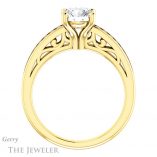 Round Cut Forever One Moissanite Engagement Ring #GTJ1150-round-fo-y 2 Round Cut Forever One Moissanite Engagement Ring #GTJ1150-round-fo-y