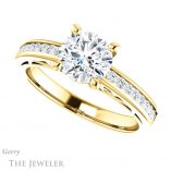 Round Cut Forever One Moissanite Engagement Ring #GTJ1150-round-fo-y 5 Round Cut Forever One Moissanite Engagement Ring #GTJ1150-round-fo-y