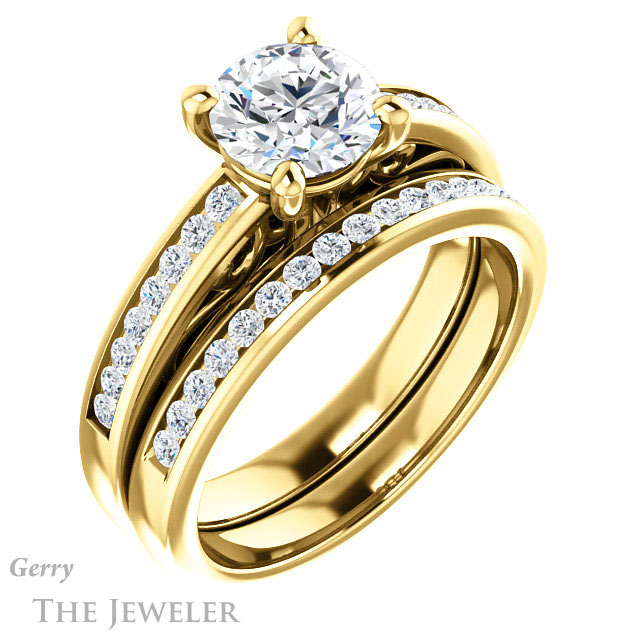 Round Cut Forever One Moissanite Engagement Ring #GTJ1150-round-fo-y 6 Round Cut Forever One Moissanite Engagement Ring #GTJ1150-round-fo-y