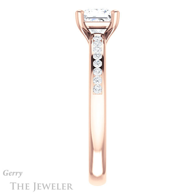 Princess Cut Forever One Moissanite Engagement Ring #GTJ1150-square-fo-r