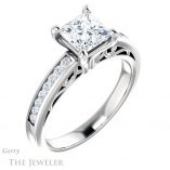 Princess Cut Forever One Moissanite Engagement Ring #GTJ1150-square-fo-w 4 Princess Cut Forever One Moissanite Engagement Ring #GTJ1150-square-fo-w