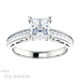 Princess Cut Forever One Moissanite Engagement Ring #GTJ1150-square-fo-w 1 Princess Cut Forever One Moissanite Engagement Ring #GTJ1150-square-fo-w