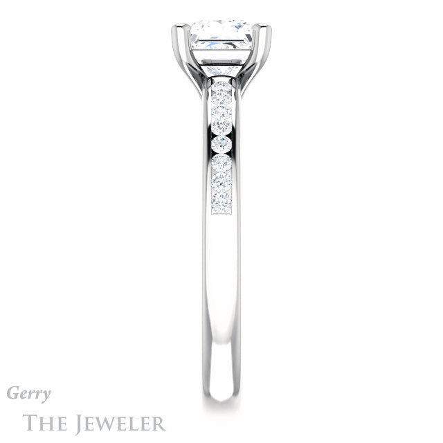 Princess Cut Forever One Moissanite Engagement Ring #GTJ1150-square-fo-w 3 Princess Cut Forever One Moissanite Engagement Ring #GTJ1150-square-fo-w