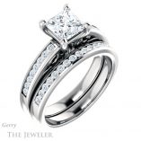 Princess Cut Forever One Moissanite Engagement Ring #GTJ1150-square-fo-w 6 Princess Cut Forever One Moissanite Engagement Ring #GTJ1150-square-fo-w