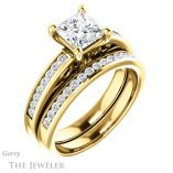 Princess Cut Forever One Moissanite Engagement Ring #GTJ1150-square-fo-y