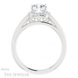 Cushion Cut Forever One Moissanite Engagement Ring #GTJ1151-cushion-fo-w 2 Cushion Cut Forever One Moissanite Engagement Ring #GTJ1151-cushion-fo-w