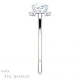 Cushion Cut Forever One Moissanite Engagement Ring #GTJ1151-cushion-fo-w 3 Cushion Cut Forever One Moissanite Engagement Ring #GTJ1151-cushion-fo-w