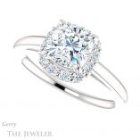 Cushion Cut Forever One Moissanite Engagement Ring #GTJ1151-cushion-fo-w 5 Cushion Cut Forever One Moissanite Engagement Ring #GTJ1151-cushion-fo-w