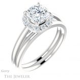 Cushion Cut Forever One Moissanite Engagement Ring #GTJ1151-cushion-fo-w 6 Cushion Cut Forever One Moissanite Engagement Ring #GTJ1151-cushion-fo-w