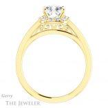 Cushion Cut Forever One Moissanite Engagement Ring #GTJ1151-cushion-fo-y 2 Cushion Cut Forever One Moissanite Engagement Ring #GTJ1151-cushion-fo-y