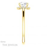 Cushion Cut Forever One Moissanite Engagement Ring #GTJ1151-cushion-fo-y 3 Cushion Cut Forever One Moissanite Engagement Ring #GTJ1151-cushion-fo-y